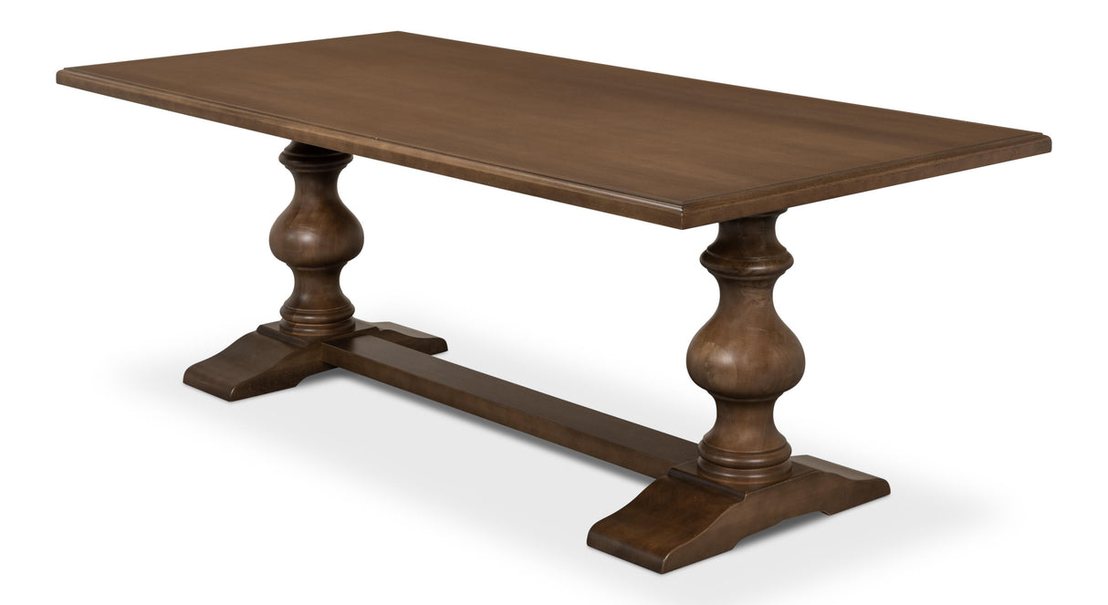 Sarreid Lionisio Trestle Table  Driftwood Finish