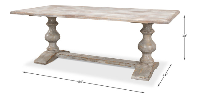 Sarreid Lionisio Trestle Table  Grey Oak