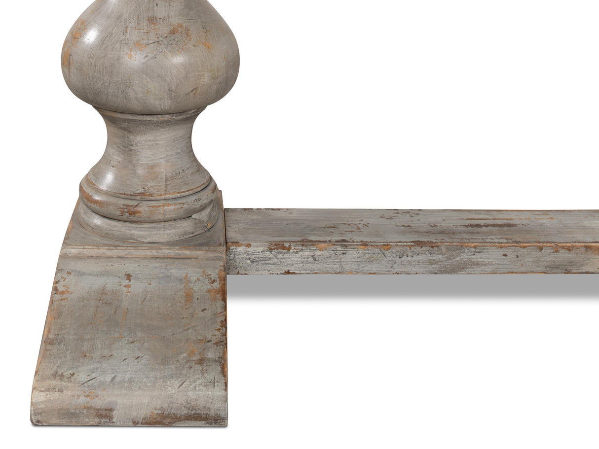 Sarreid Lionisio Trestle Table  Grey Oak