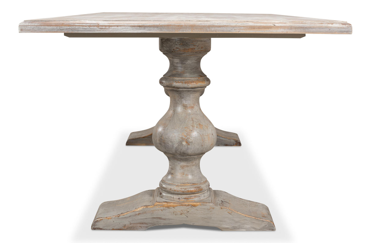 Sarreid Lionisio Trestle Table  Grey Oak