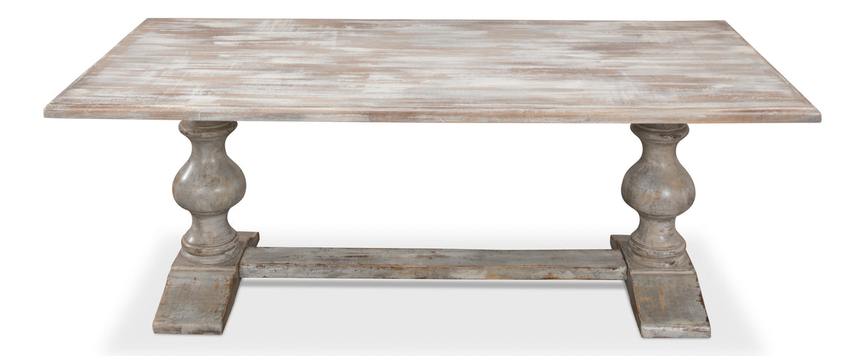 Sarreid Lionisio Trestle Table  Grey Oak