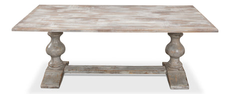Sarreid Lionisio Trestle Table  Grey Oak