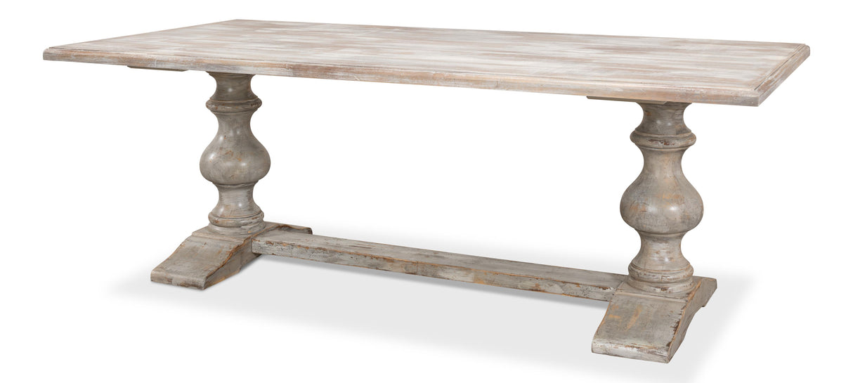 Sarreid Lionisio Trestle Table  Grey Oak