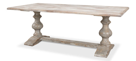 Sarreid Lionisio Trestle Table  Grey Oak