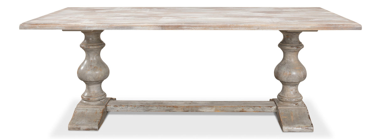 Sarreid Lionisio Trestle Table  Grey Oak