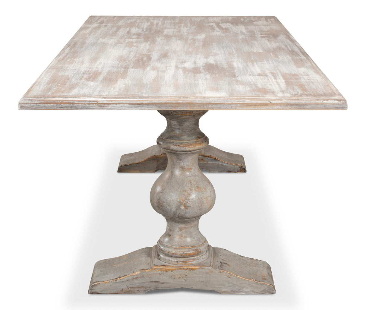 Sarreid Lionisio Trestle Table  Grey Oak