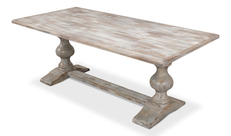 Sarreid Lionisio Trestle Table  Grey Oak