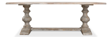 Sarreid Lionisio Trestle Table  Grey Oak