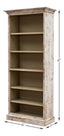 Sarreid Open Shelf Bookcase  Disrupted White