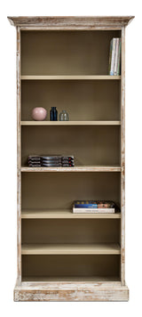 Sarreid Open Shelf Bookcase  Disrupted White