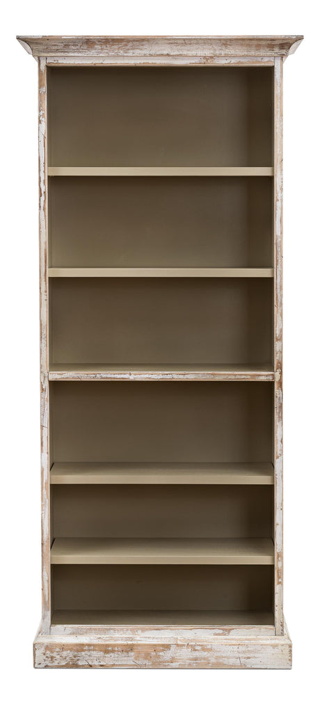 Sarreid Open Shelf Bookcase  Disrupted White