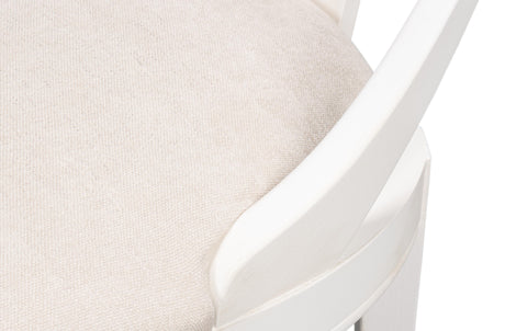 Sarreid Deco Side Chair Cortina White Taupe