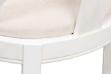 Sarreid Deco Side Chair Cortina White Taupe