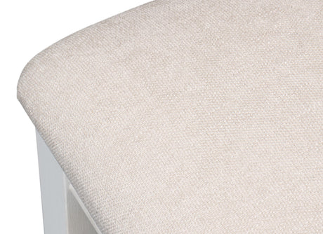 Sarreid Deco Side Chair Cortina White Taupe