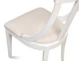 Sarreid Deco Side Chair Cortina White Taupe