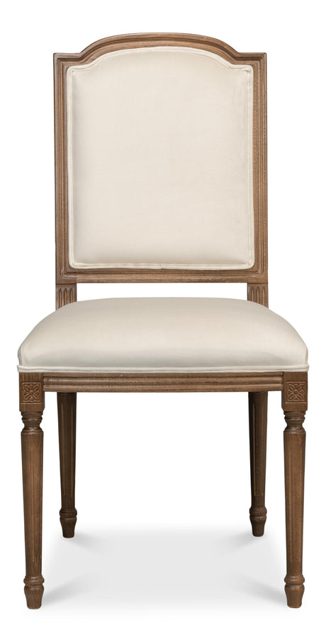 Sarreid Louis Xvi Squared Side Chair Driftwood