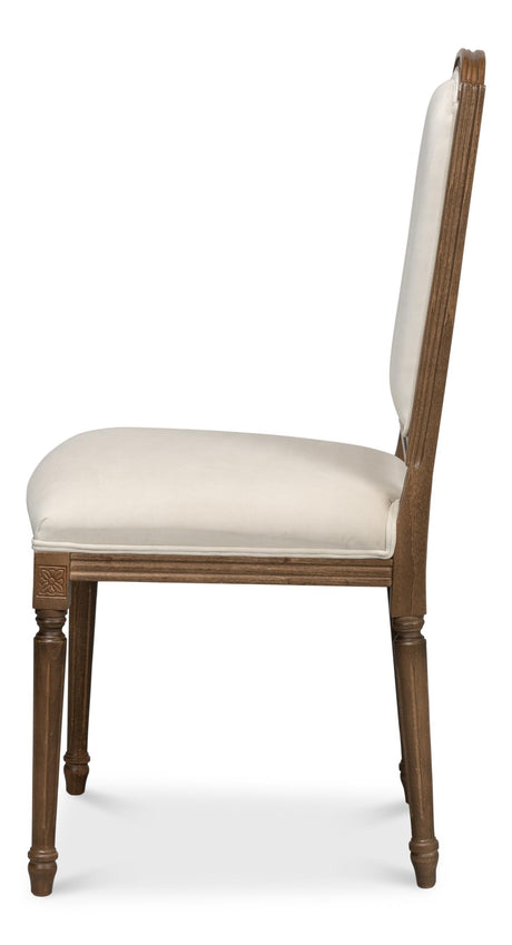 Sarreid Louis Xvi Squared Side Chair Driftwood