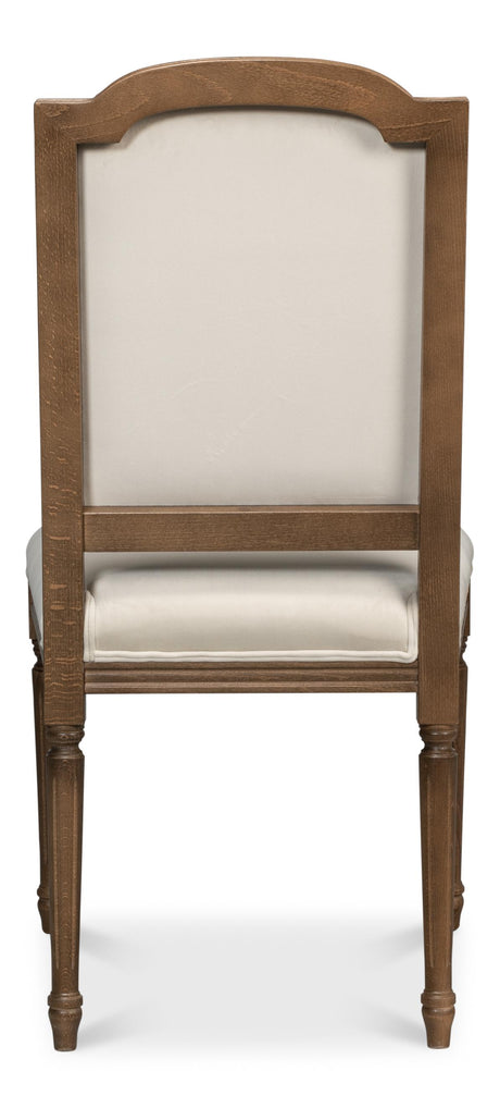 Sarreid Louis Xvi Squared Side Chair Driftwood