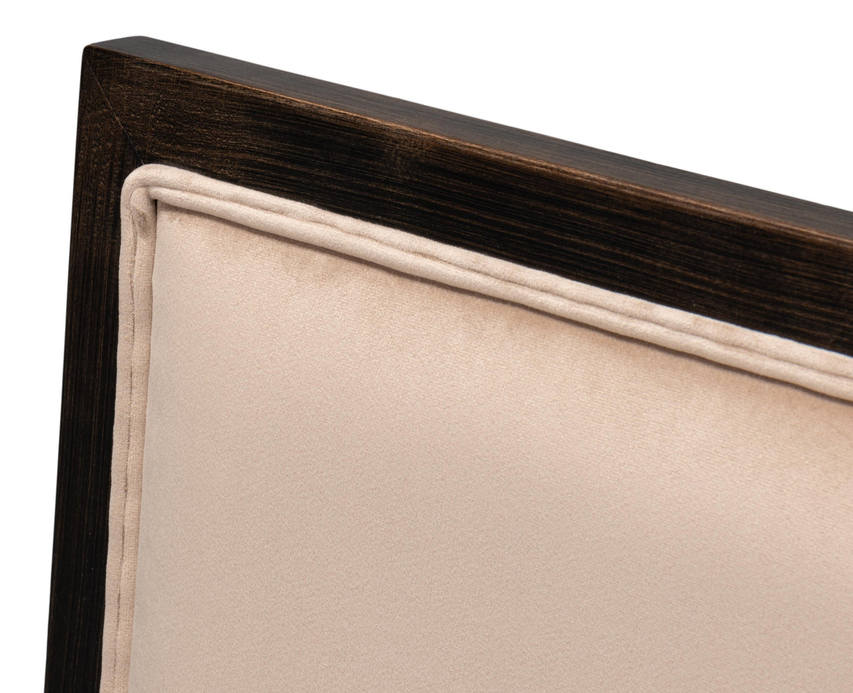 Sarreid Square Back Side Chair Nero Toffee