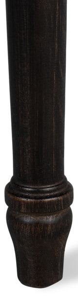 Sarreid Square Back Side Chair Nero Toffee