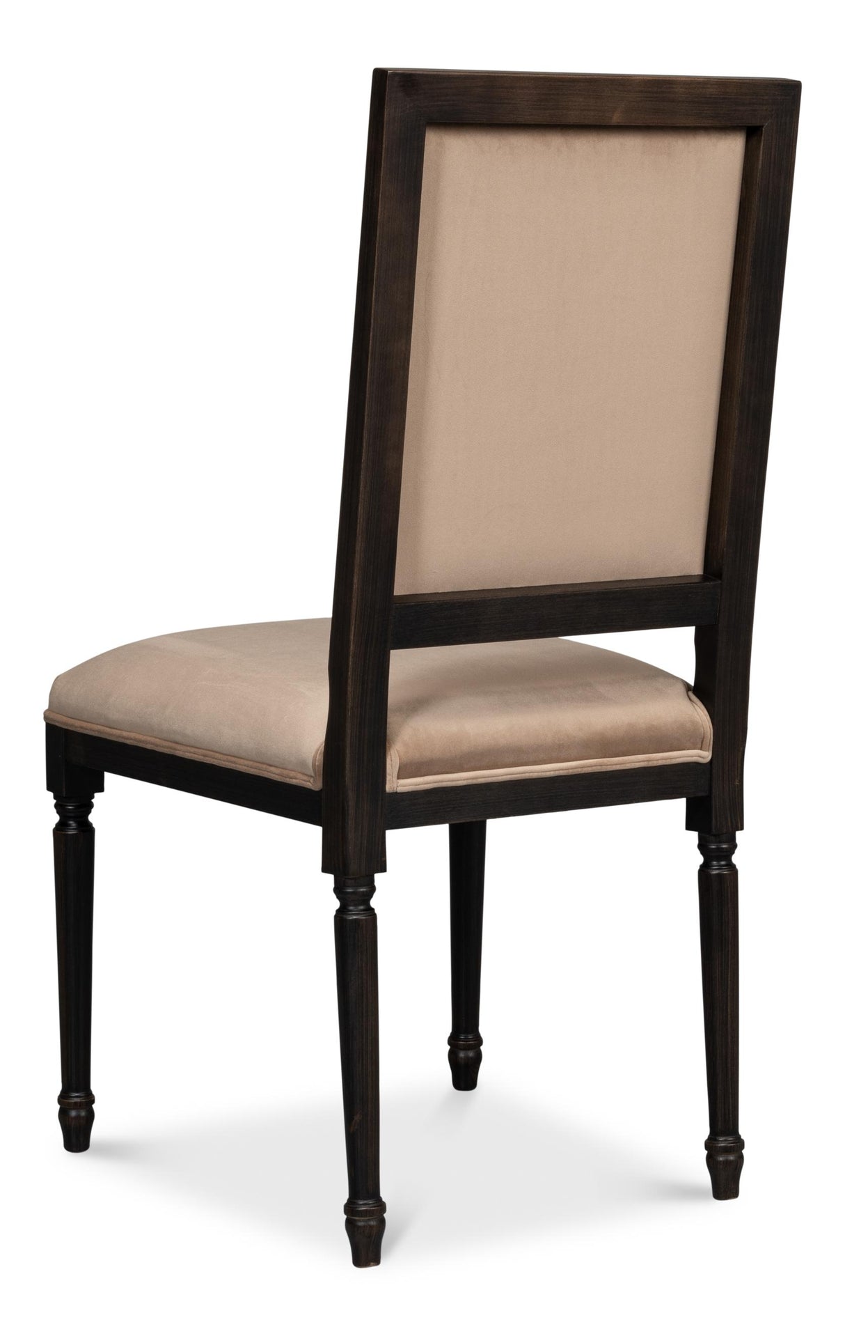 Sarreid Square Back Side Chair Nero Toffee