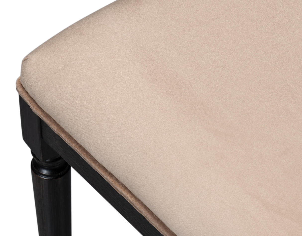 Sarreid Square Back Side Chair Nero Toffee