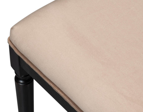 Sarreid Square Back Side Chair Nero Toffee