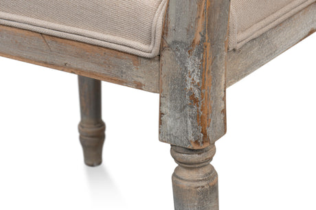 Sarreid Square Back Side Chair Grey Oak Flax