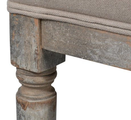 Sarreid Square Back Side Chair Grey Oak Flax