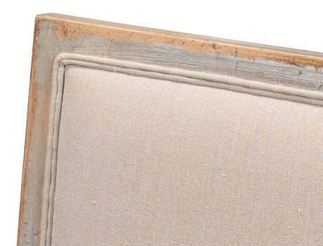 Sarreid Square Back Side Chair Grey Oak Flax