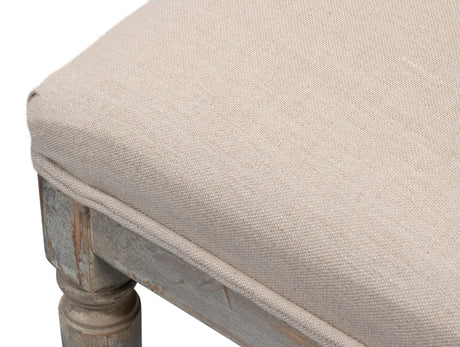 Sarreid Square Back Side Chair Grey Oak Flax