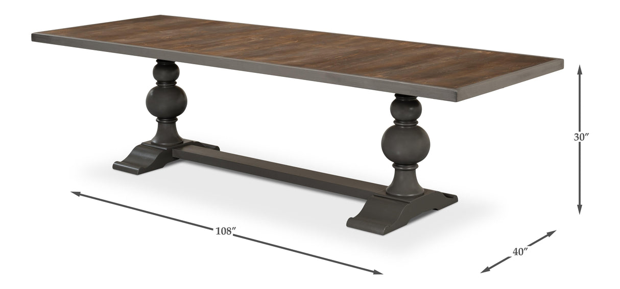 Sarreid Rectangular Dining Table  As Shown