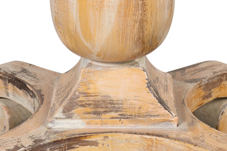 Sarreid Bistro Table  Ant. Oak Shiny Trav.Top