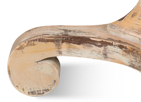 Sarreid Bistro Table  Ant. Oak Shiny Trav.Top