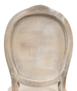 Sarreid Oval Cane Back S/Chair  Grey Oak  Flax