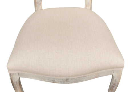 Sarreid Oval Cane Back S/Chair  Grey Oak  Flax