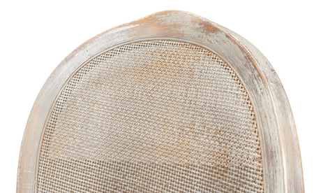 Sarreid Oval Cane Back S/Chair  Grey Oak  Flax