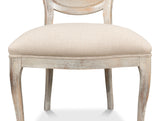 Sarreid Oval Cane Back S/Chair  Grey Oak  Flax