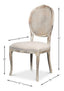 Sarreid Oval Cane Back S/Chair Grey Oak  Taupe