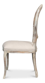 Sarreid Oval Cane Back S/Chair Grey Oak  Taupe