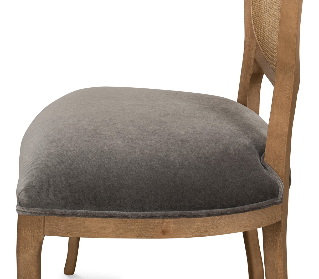 Sarreid Oval Cane Back S/Chair  Drftwd Charcoal