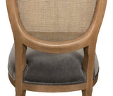 Sarreid Oval Cane Back S/Chair  Drftwd Charcoal