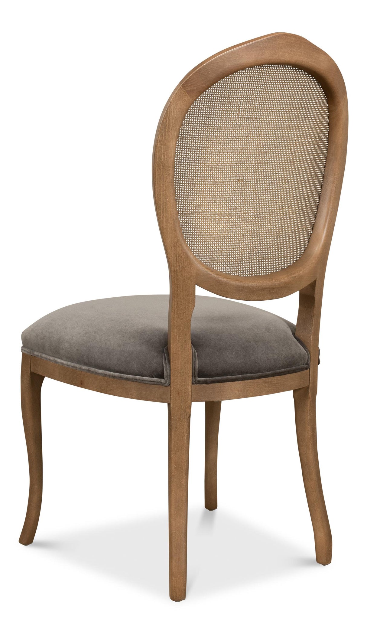 Sarreid Oval Cane Back S/Chair  Drftwd Charcoal