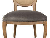 Sarreid Oval Cane Back S/Chair  Drftwd Charcoal