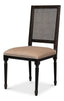Sarreid Cane Back Side Chair  Nero  Toffee