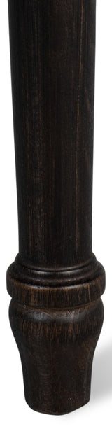 Sarreid Cane Back Side Chair  Nero  Toffee