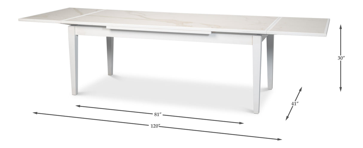 Sarreid Rect. Extension Dining Table  As Shown