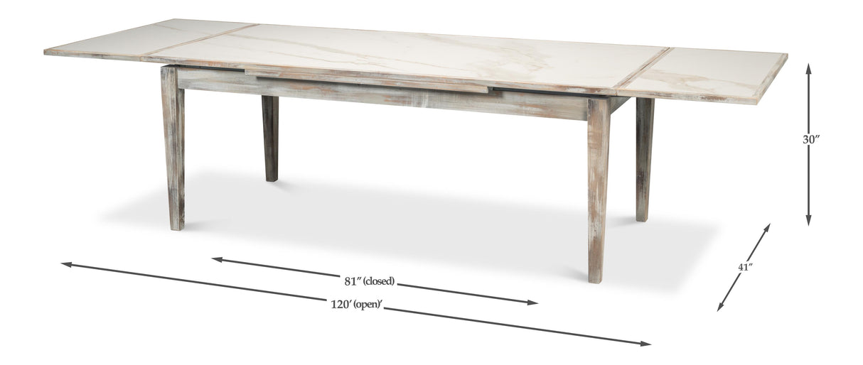Sarreid Rect. Extension Dining Table  As Shown