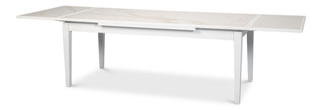 Sarreid Rect. Extension Dining Table  White