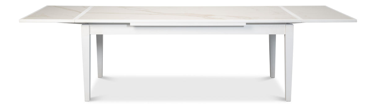 Sarreid Rect. Extension Dining Table  White